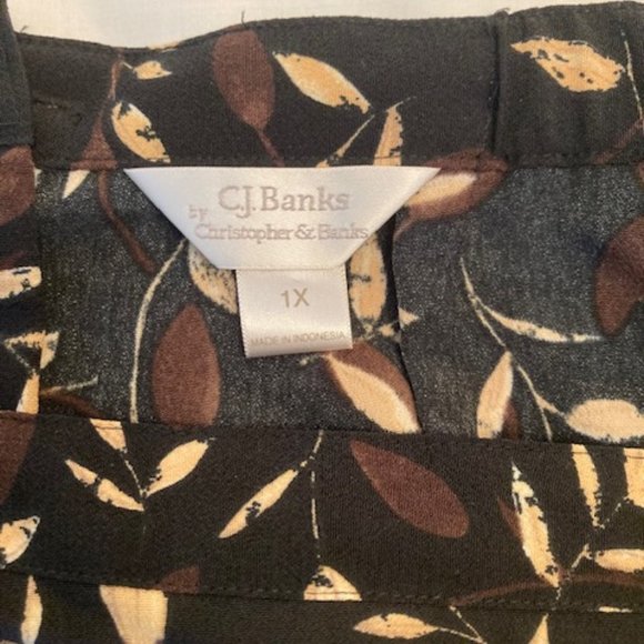 C.J. Banks Black Patterned Long Skirt - Picture 2 of 2